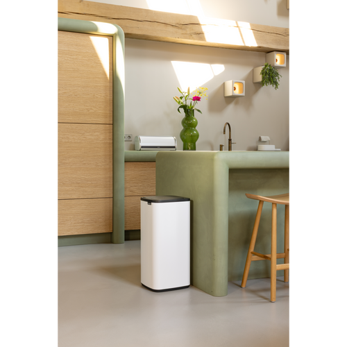 Brabantia Bo Touch Bin, 30 liter - White - vtwonen shop