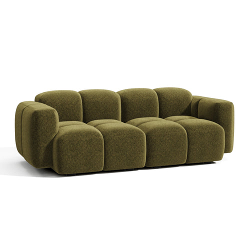 Premium Interiors - Modulaire bank MOSS - fluweel met structuur  180cm