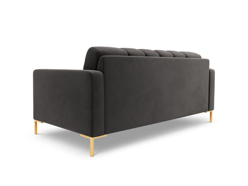 Cosmopolitan Design Bank Bali 2-zits, flueel, donkergrijs - 96x152x75cm