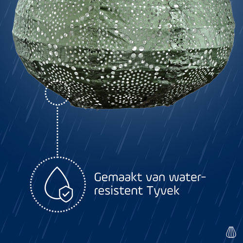 Lumiz solar lampion - baar tulip - 20 cm - sage green - vtwonen shop