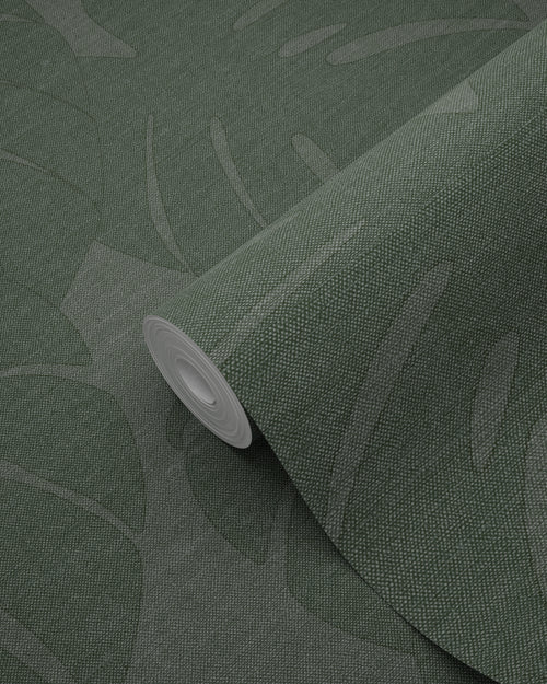 Origin Wallcoverings behang bladeren met geweven structuur groen - 0,53 x 10,05 m - 347762 - vtwonen shop