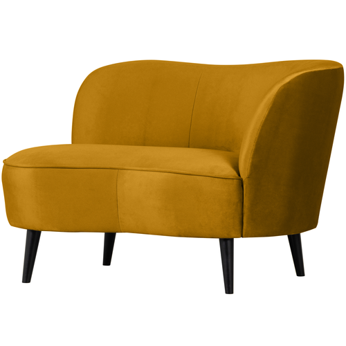 WOOOD loungefauteuil rechts Sara - Velvet - Oker - 71x112x81 - vtwonen shop