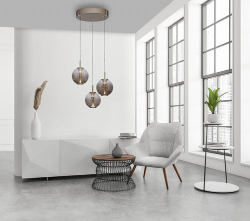 Neuhaus PURE hanglamp E-Infinity - 3 lichts - 50  x 240   cm - champagne