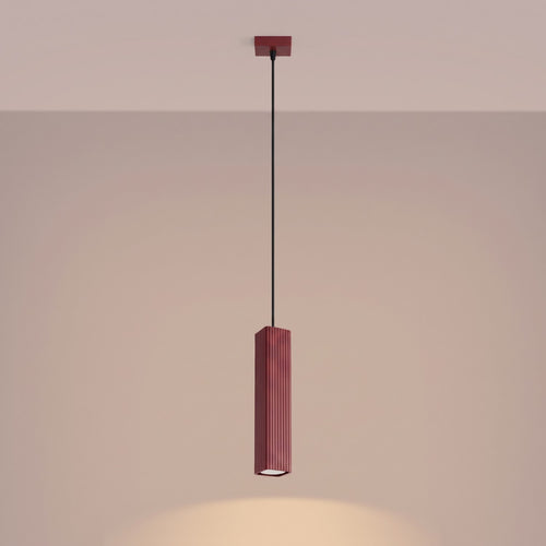 Sollux Lighting Hanglamp RAYO 1 bordeaux - 8x8x118cm