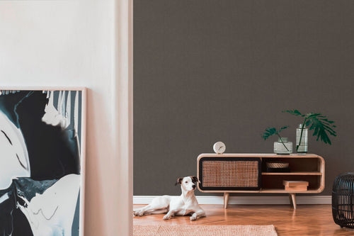 Livingwalls behang effen bruin - 53 cm x 10.05 m - AS-385292