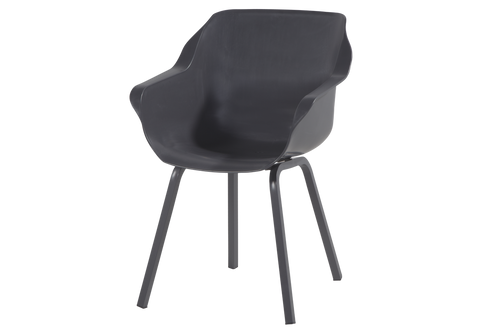 Hartman Tuinstoel Sophie - Antraciet Kunststof - Set Van 2