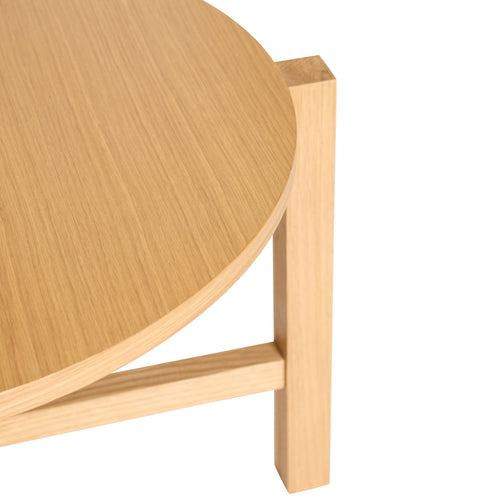Hübsch salontafel Four - mdf/ovz-fineer/eiken - ø68xh42cm, ø48xh55cm