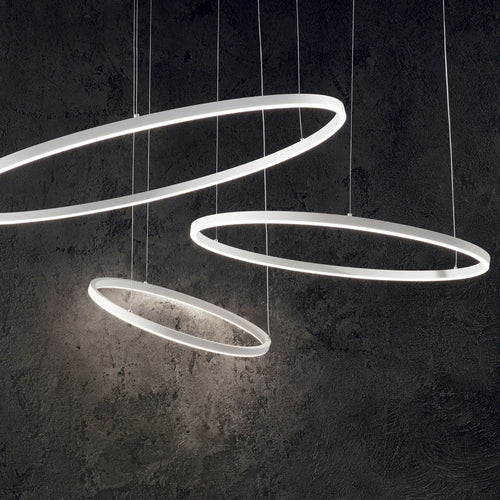 Decoratieve ronde geïntegreerde hanglamp wit, 4000K, 30W
