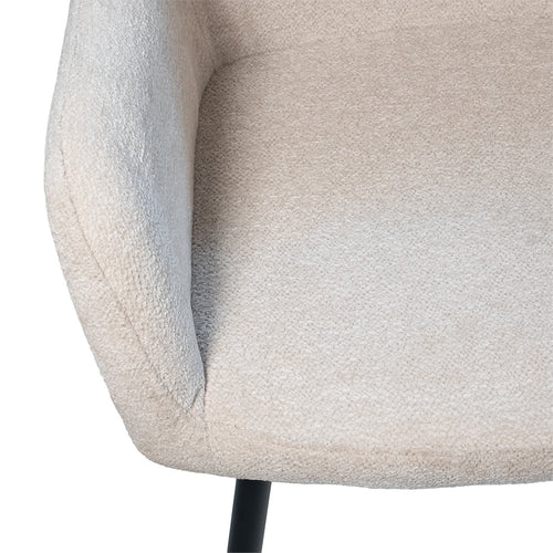 Giga Meubel Eetkamerstoel Annabel - Stof - Beige - Set van 2 - vtwonen shop