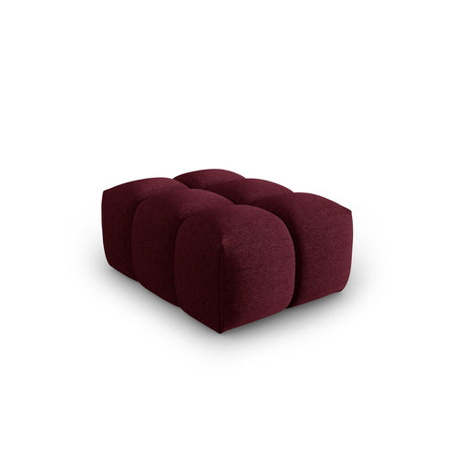 Cosmopolitan Design - Poef Verona structurele stof bordeaux - 85x60x40cm