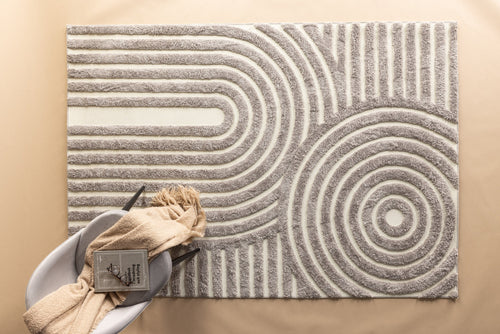 Rebellenclub Vloerkleed Riihimaki - Grijs/wit - vtwonen shop