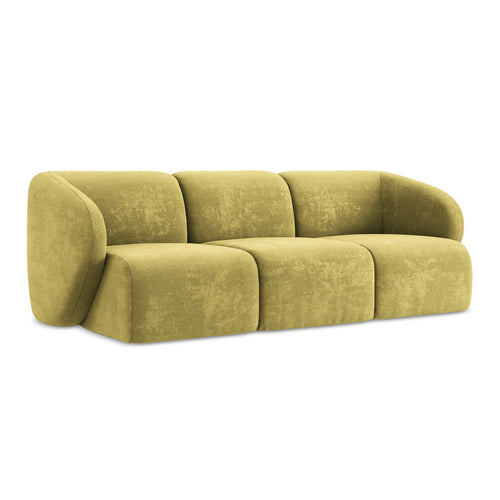 LaMiaSofa 3-zits bank Cervo - chenille stof - limoengroen - 244x94x75