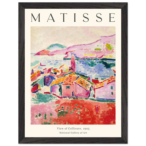 Artfulprints Poster met Lijst Matisse - View of Collioure 1905   - 30x40 cm - Meerkleurig