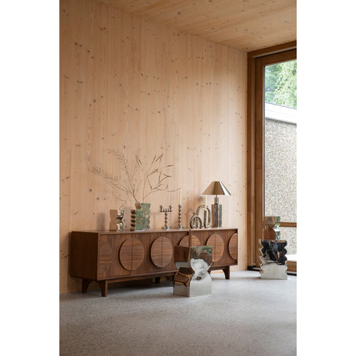 Zuiver Groove Dressoir 3 deuren Walnoothout Donkerbruin - vtwonen shop