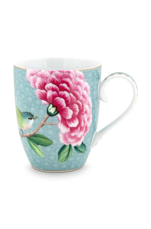 Pip Studio Blushing Birds Mokken - Servies - Set van 4 Kopjes - Blauw - 350ml - vtwonen shop