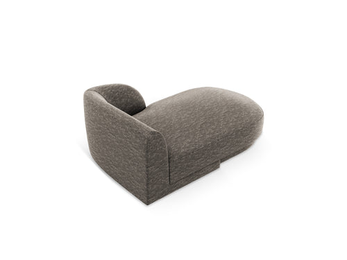 Micadoni - Rechter chaise longue "Miley" chenille, grijs - 156x90x70cm