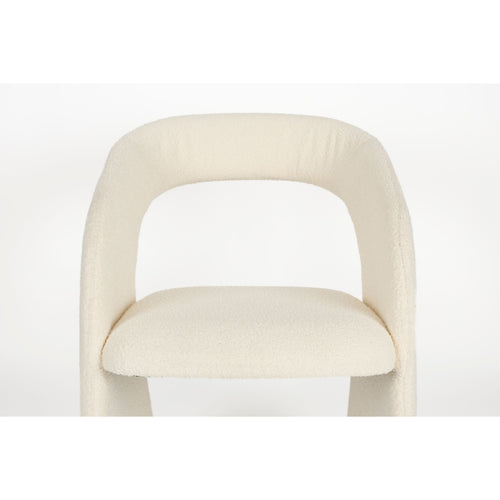Housecraft Living Maire Stoel/ Eetkamerstoel Bouclé Off-White - Beige