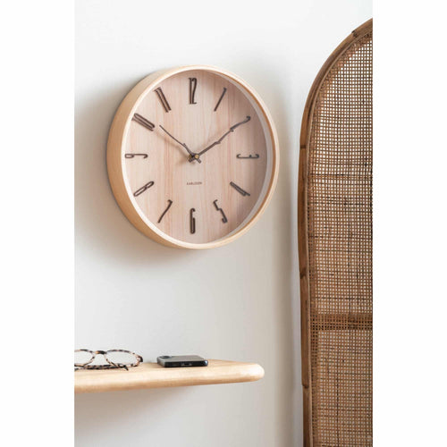 Karlsson wandklok Rama - bruin - Ø30cm