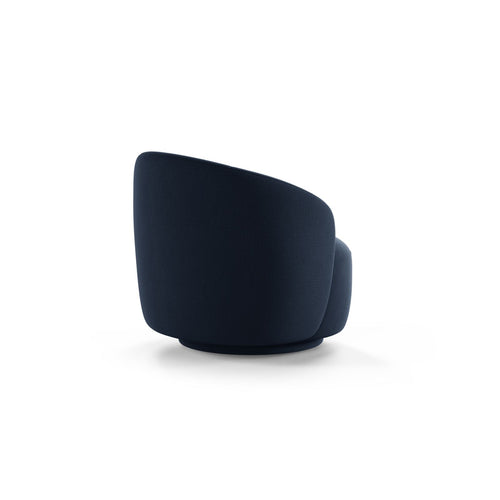 Cosmopolitan Design - Draaistoel Savona structurele stof koningsblauw - 83x86x76.5cm