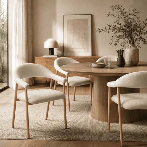 Calicosy - Set  stoelen AREN - Zwart-wit 56x79,5x54 cm