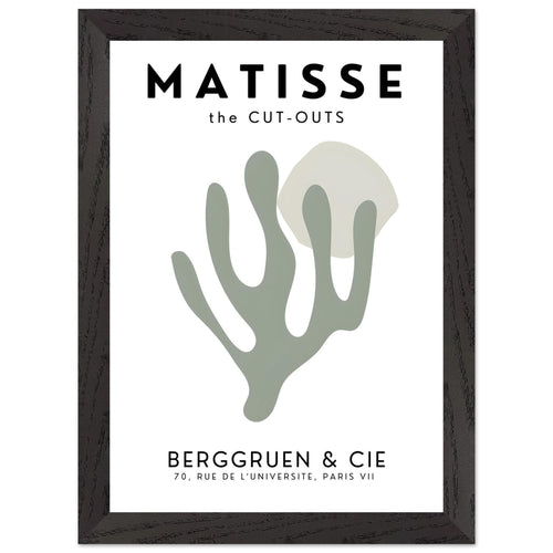 Artfulprints Poster met Lijst Matisse – Bloom cuts   - A4 21x29.7 cm - Grijs