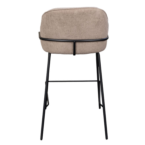 Giga Meubel Barstoel Maxime - Stof - Taupe - Set van 2 - vtwonen shop