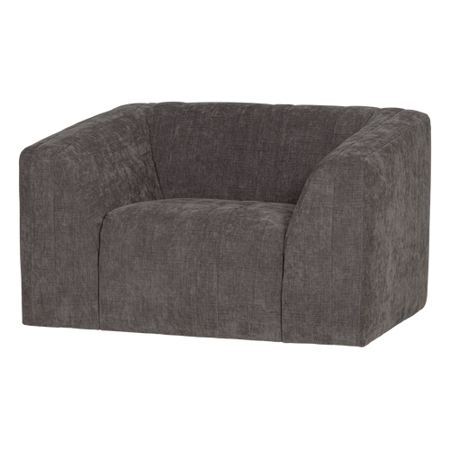 WOOOD fauteuil Omaire - Chenille - Grijs