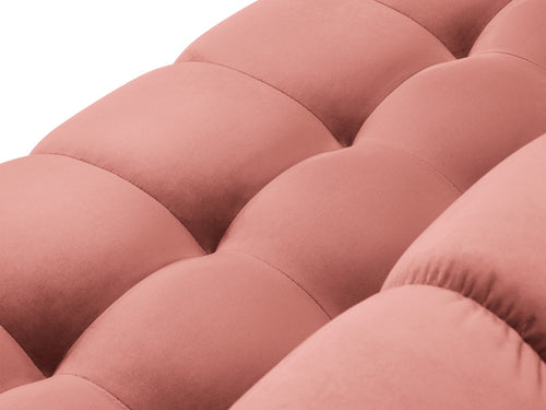 Cosmopolitan Design Panoramische hoekbank links Bali 7-zits, flueel, roze - 256x327x75cm