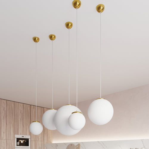 Sollux Lighting Hanglamp UGO 40 goudkleurig - 40x40x130cm