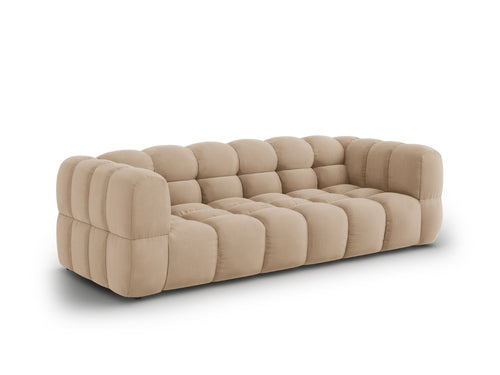 Cosmopolitan Design Modulaire bank Sky 4-zits, flueel, zand - 102x244x70cm