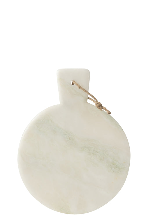 J-Line snijplank Rond Marmer - steen - wit/groen - large - vtwonen shop