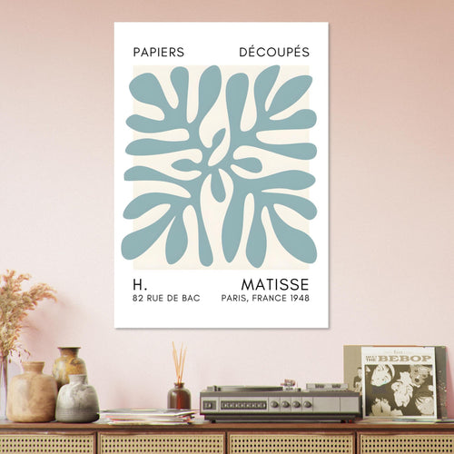 Artfulprints  Matisse - Deep ocean turquoise   poster A4 21x29.7 cm - vtwonen shop