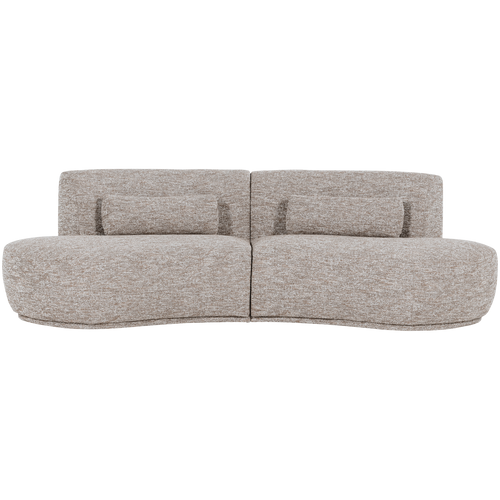 WOOOD half ronde bank 4-zits Batavier - Polyester - Zand Melange - 74x254x122