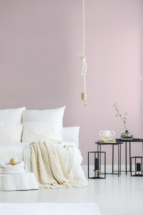 Livingwalls behang stip roze en wit - 53 cm x 10.05 m - AS-390703