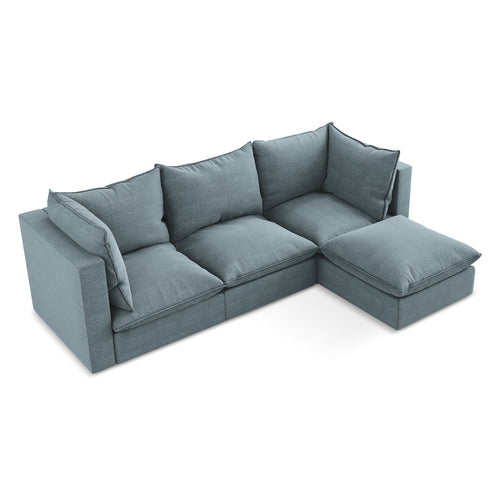 LaMiaSofa hoekbank rechts Ravenna - bouclé - jeans - 255x165x77