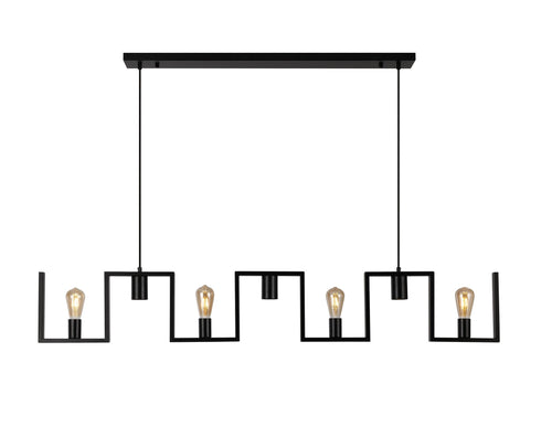 Ylumen hanglamp Row - 7 lichts - 158  x 150   cm - zwart - vtwonen shop
