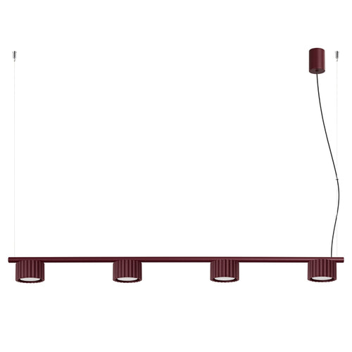Sollux Lighting Kroonluchter AURA 4 bordeaux Gx53 - 122x10x208cm