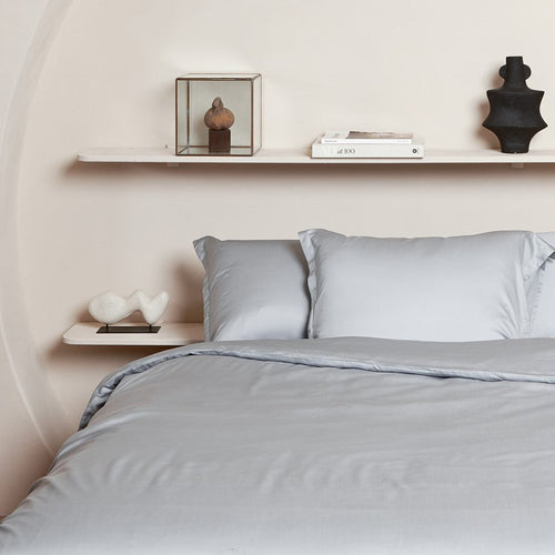 Coco & Cici - Tencel Sateen Kussensloop 70 x 50 cm - Kussenhoes - Lyocell - Extra Zacht & 100% Natuurlijk - Grijs Blauw - Zonder Volant - vtwonen shop