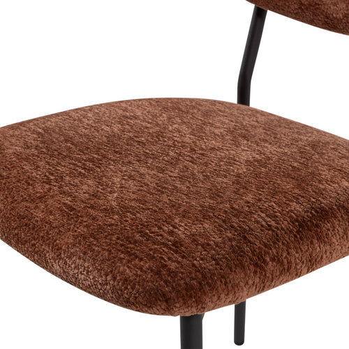 WOOOD eetkamerstoelen Kjeld - Chenille - Groen - Set van 2