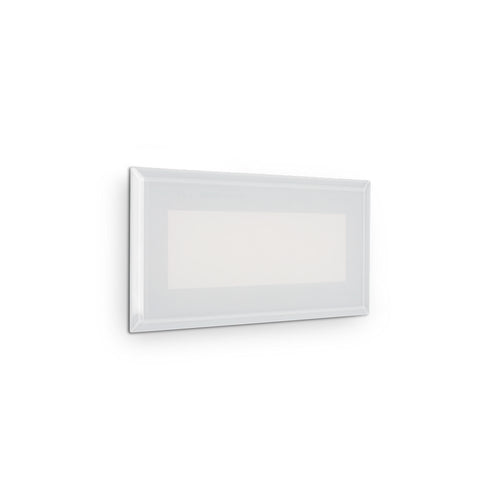 LED Buiten Inbouw Wandlamp Wit IP65, 3000K