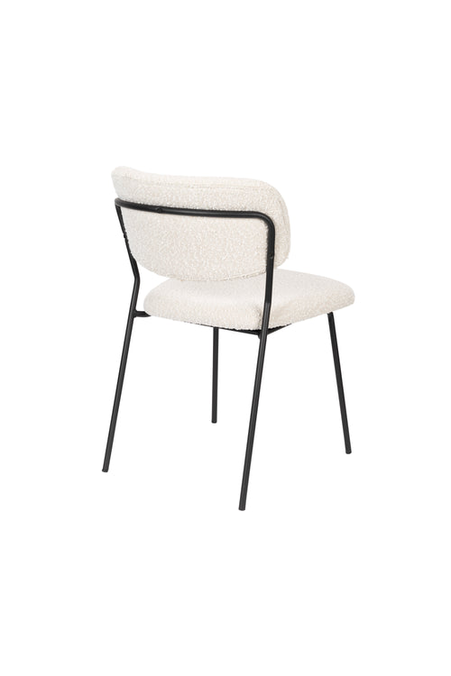 Housecraft Living Jolien Eetkamerstoelen Zwart/Bouclé - Set van 2 - vtwonen shop