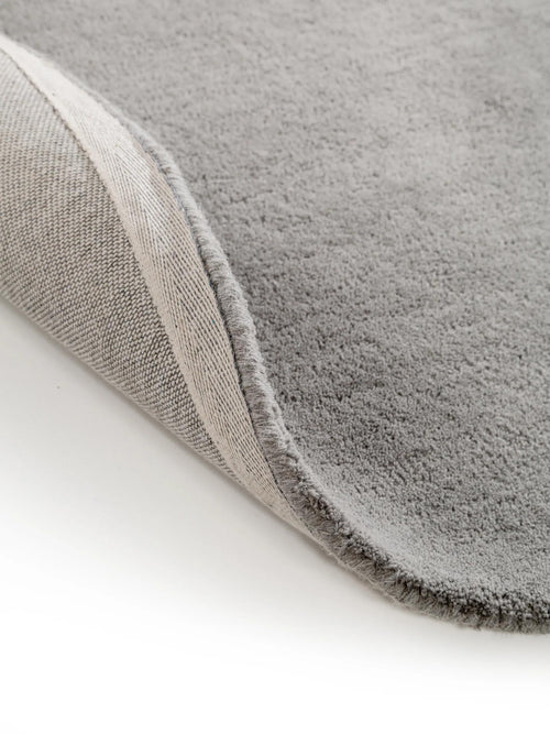 benuta wollen vloerkleed Bent - grijs - ø 100 cm