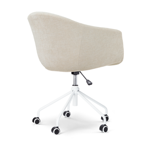 Nolon Nout-Otis Bureaustoel Cottonbeige - Wit Onderstel