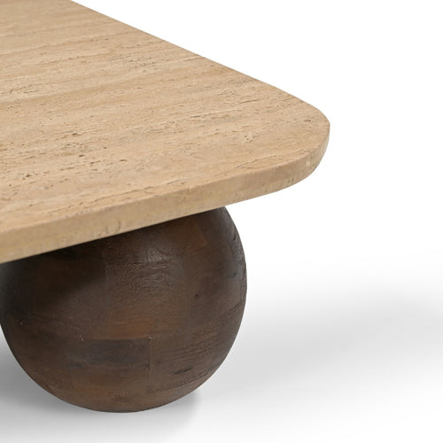 Giga Meubel Salontafel Nori - Vierkant - Travertin - 90cm