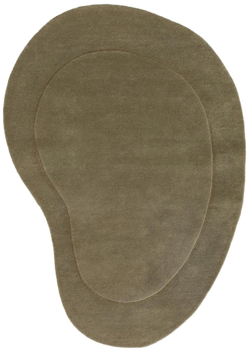 benuta wollen vloerkleed Shape - groen - 140x200 cm