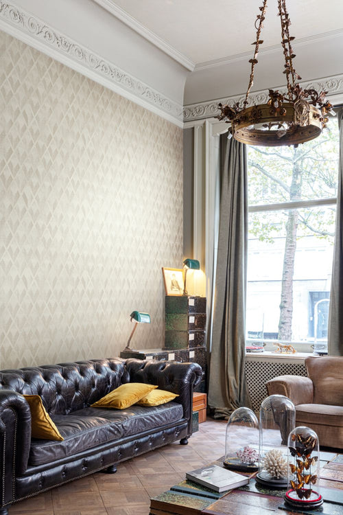 Masureel behang geometrische vormen beige - 53 cm x 10.05 m - 630093 - vtwonen shop