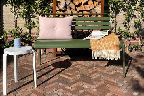 MaximaVida metalen tuinbank Max 120 cm olijfgroen - vtwonen shop