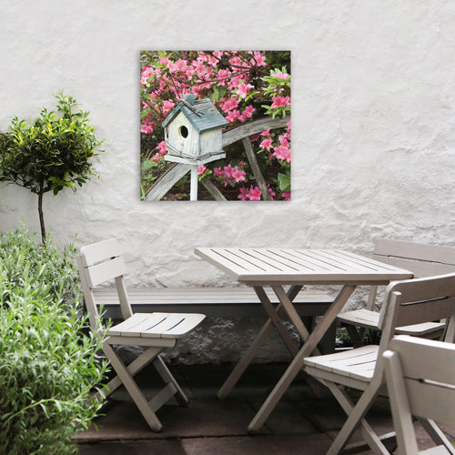 Art for the Home Buitencanvas - Vogelhuisje - 50x50cm