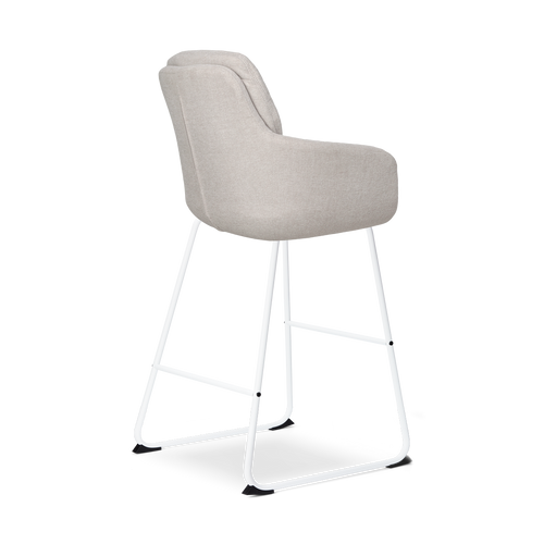 Nolon Nino-Mia Barkruk Beige - met Armleuning - Wit - 65 cm