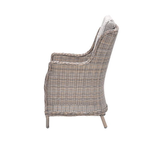 Garden Impressions Tuinset Marbella 6-delig vin. willow - Tulli tuintafel Ø148 cm